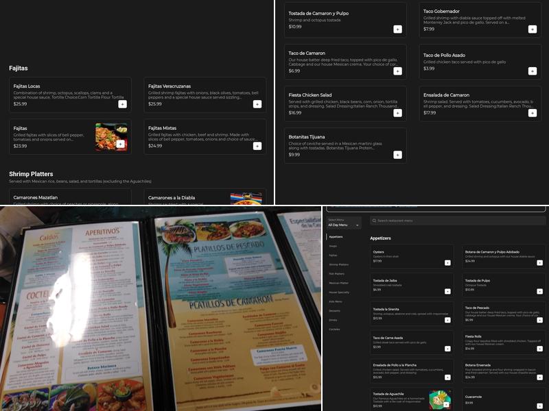 Mariscos Ensenada Menu