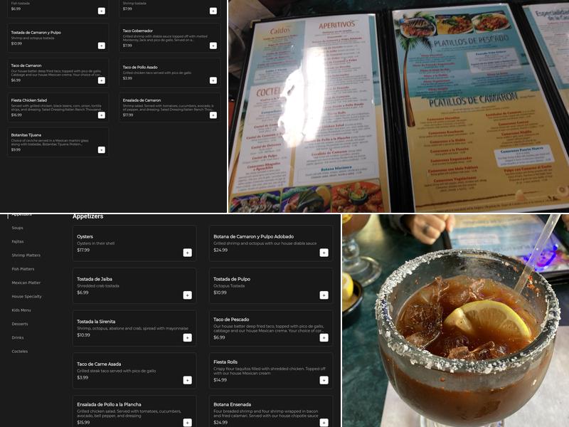 Mariscos Ensenada Menu