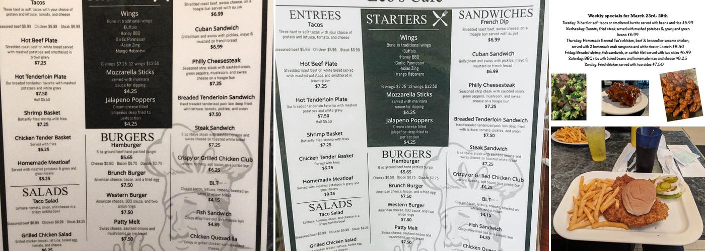 Leo’s Cafe & Coffee Bar Menu