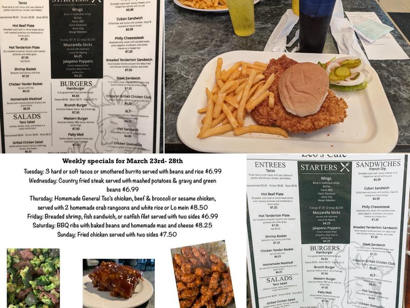 Leo’s Cafe & Coffee Bar Menu