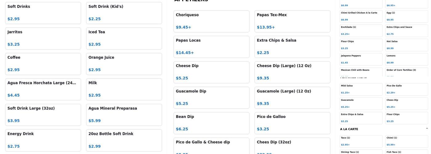 El Nopal Menu