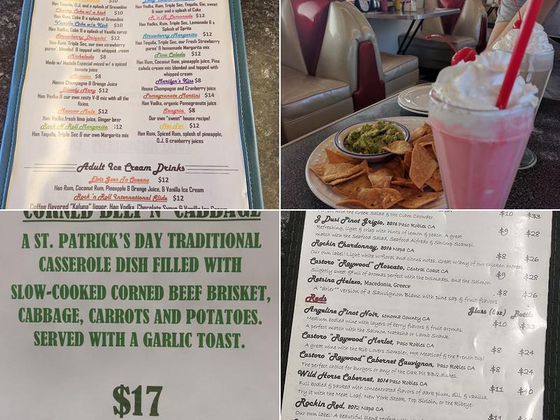 Rock & Roll Diner Menu