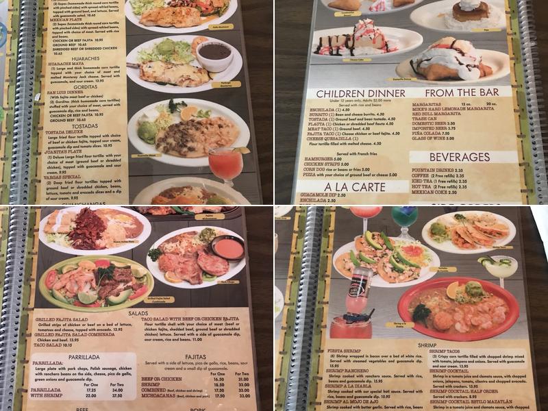 Vargas Restaurant Bar & Grill Menu