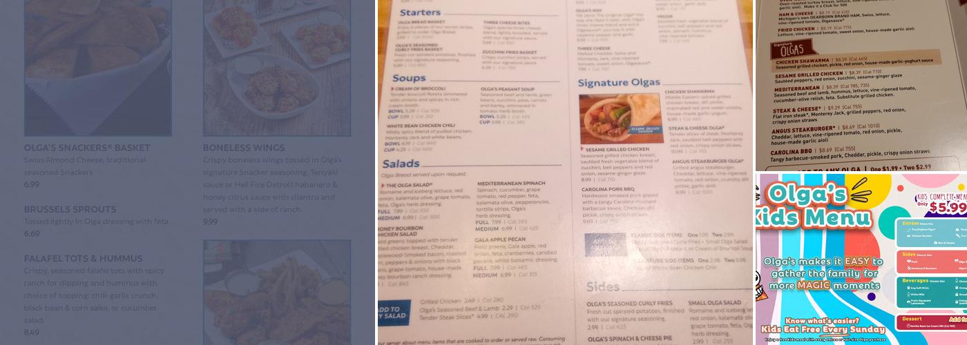Olga's Kitchen Menu