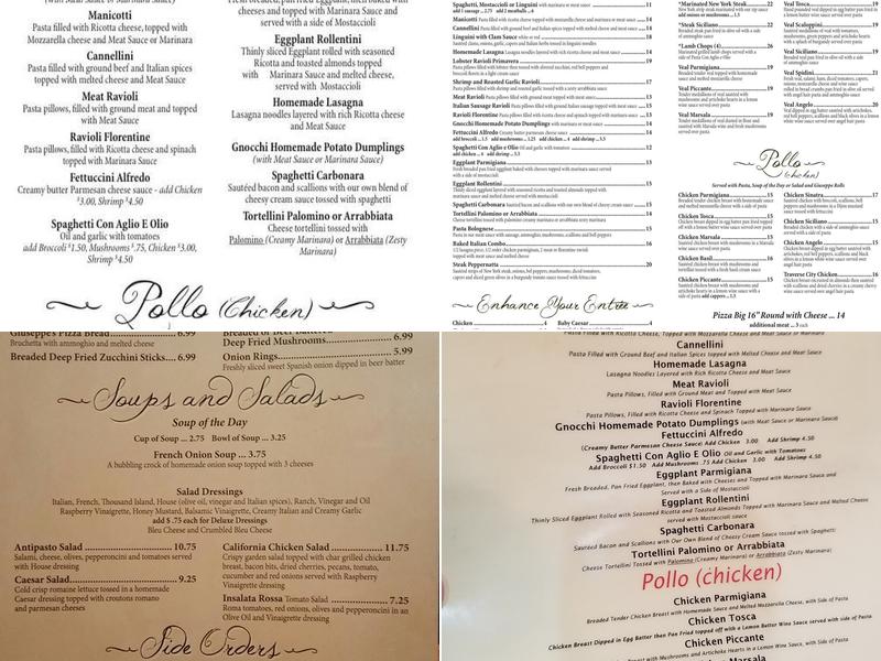 Giuseppe's Restaurant Menu