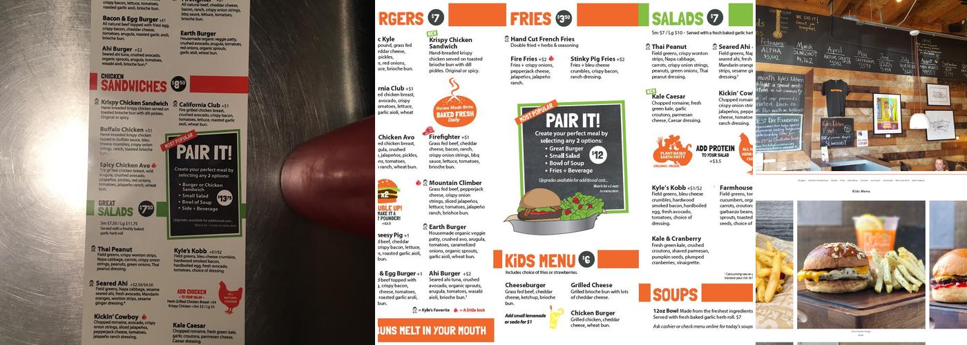 Kyle's Kitchen Menu