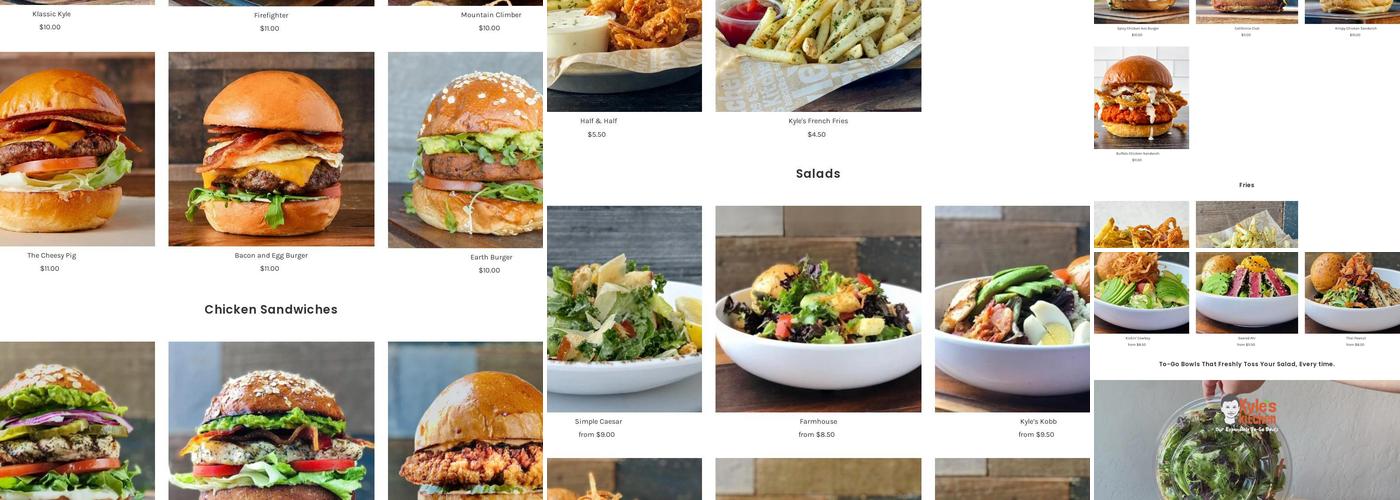 Kyle's Kitchen Menu