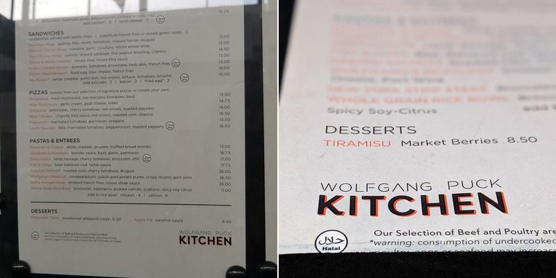 The Kitchen by Wolfgang Puck Menu