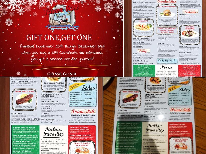 River Rat Restaurant Menu