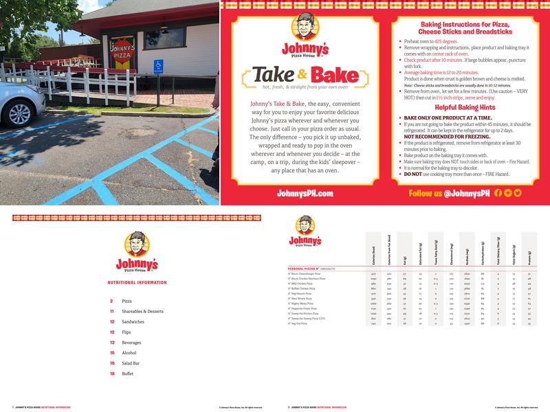 Johnny's Pizza House Menu