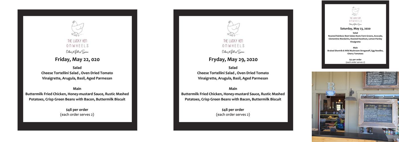 The Lucky Hen Larder Menu