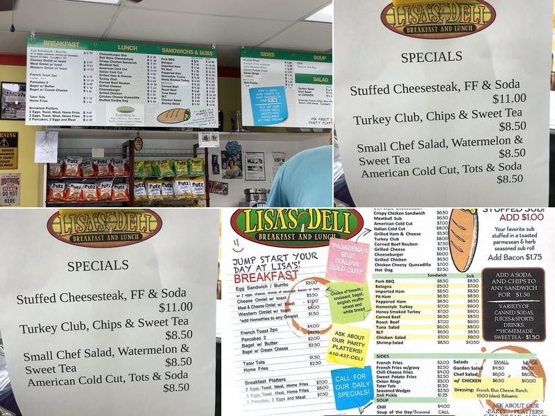 Lisa's Deli Menu