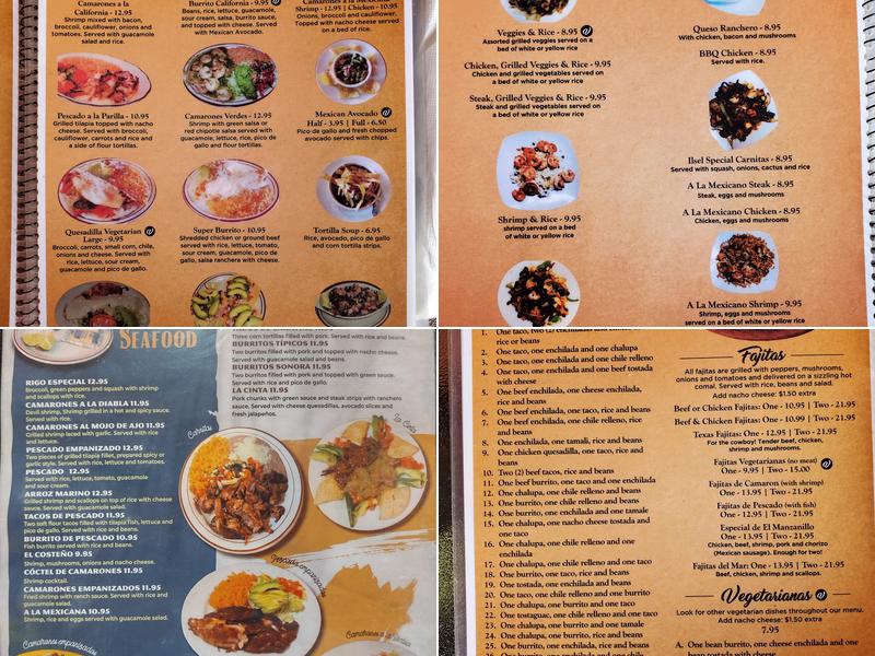 El Manzanillo Menu
