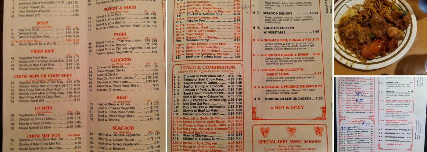 Great Wall Buffet Menu