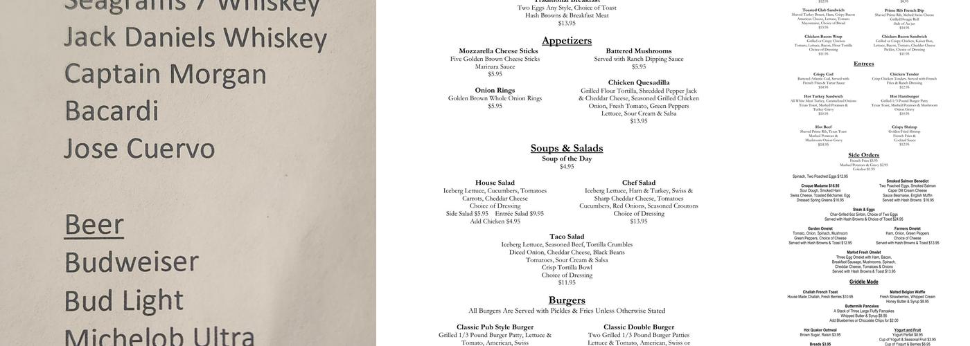 Siniikaung Bistro Menu