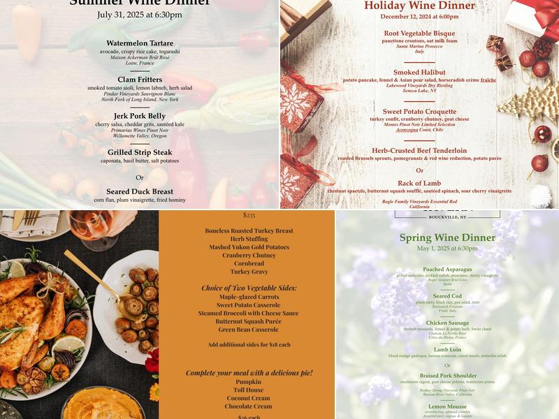 Ye Olde Landmark Tavern Menu