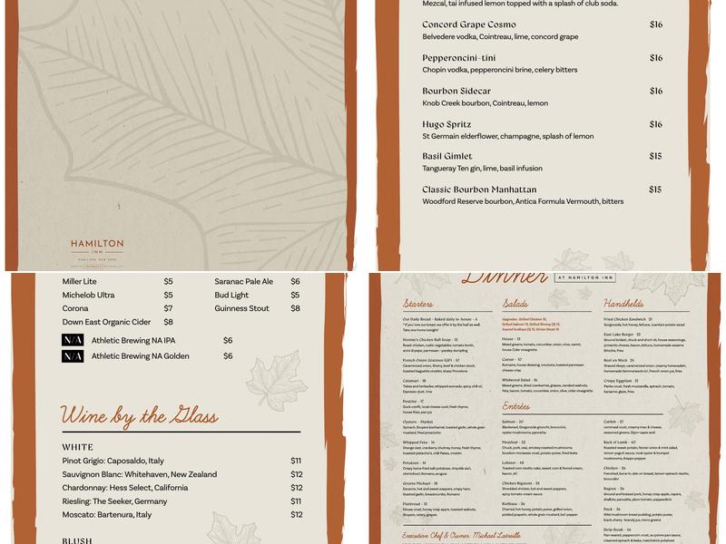 Hamilton Inn Menu
