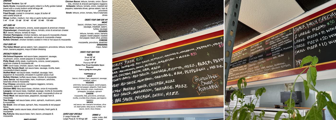 New York Pizzeria Menu