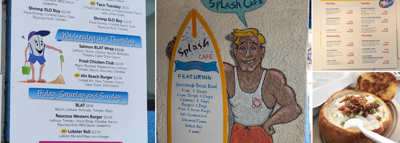 Splash Café Menu
