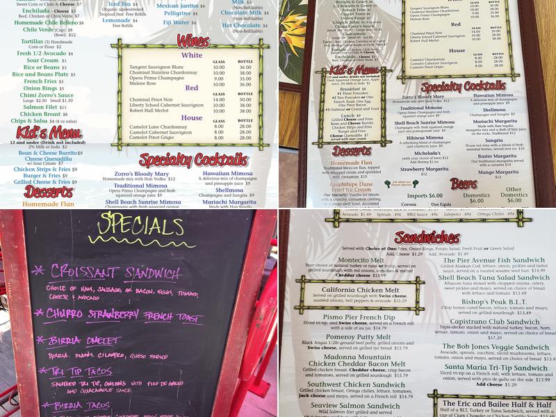 Zorro's Cafe & Cantina Menu