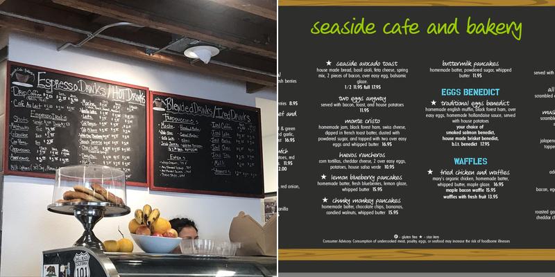 Seaside Cafe & Bakery Menu