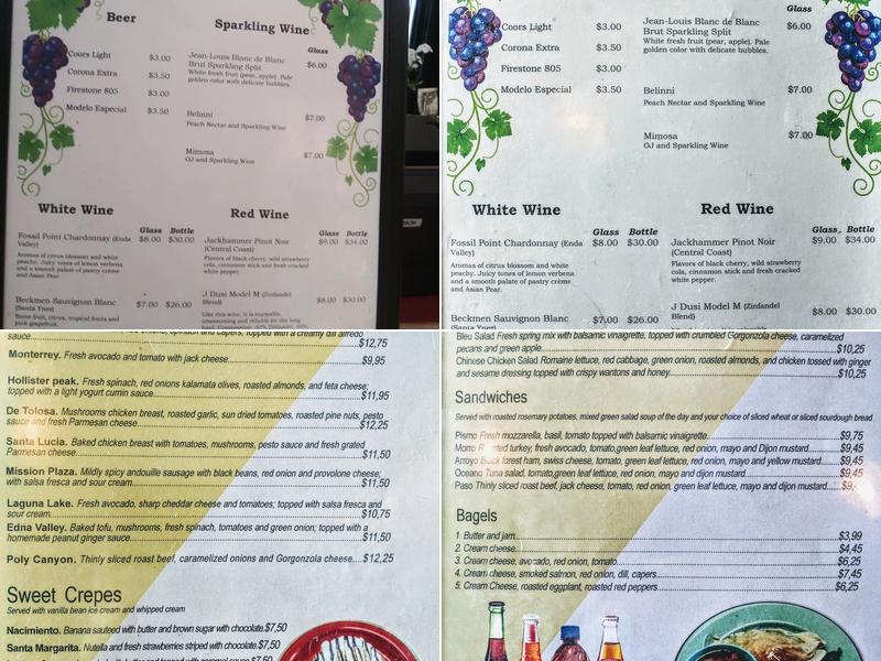 Le Ciel Crepes Cafe Menu