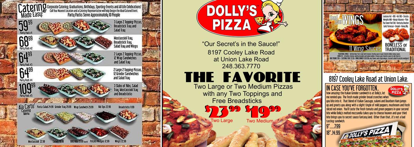 Dolly's Pizza Menu