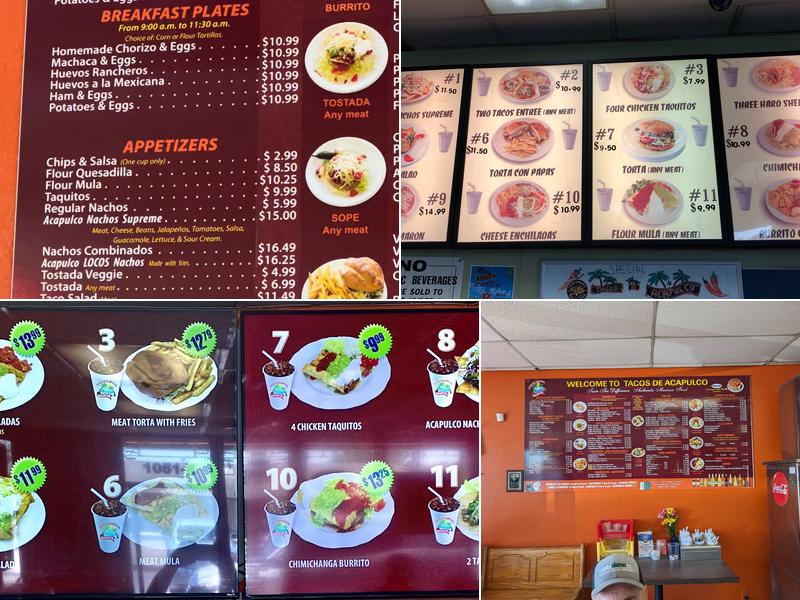 Tacos De Acapulco Grover Beach Menu