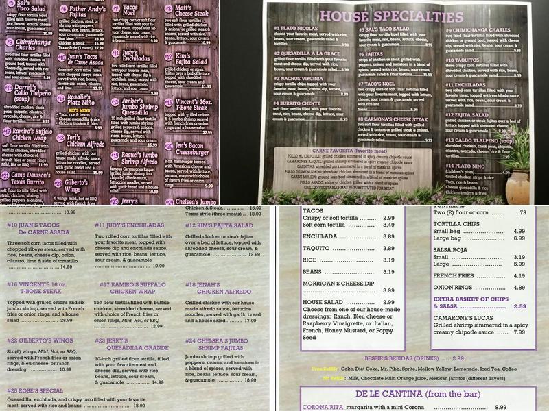 Rosemary's Thyme | Mexican Restaurant Menu