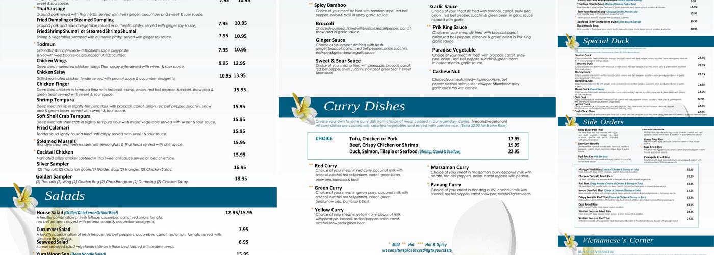 Similan Menu