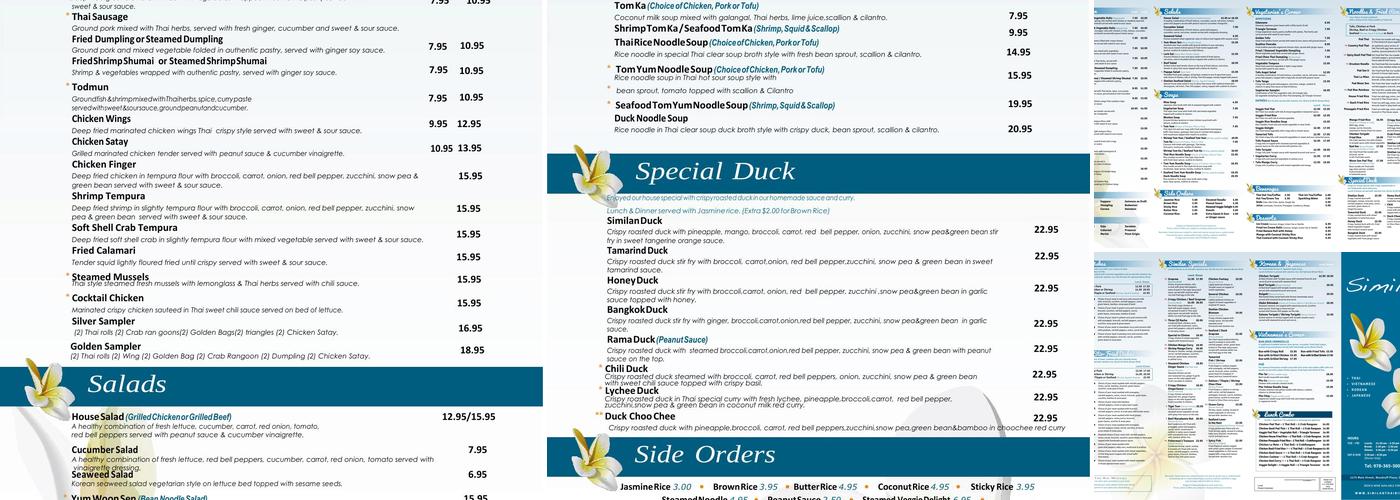 Similan Menu