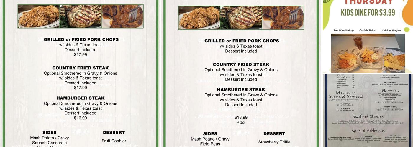 Net's Seafood and Steak Menu