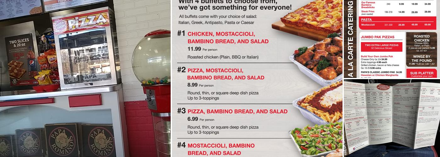 Papa Romano's Pizza & Mr. Pita Menu
