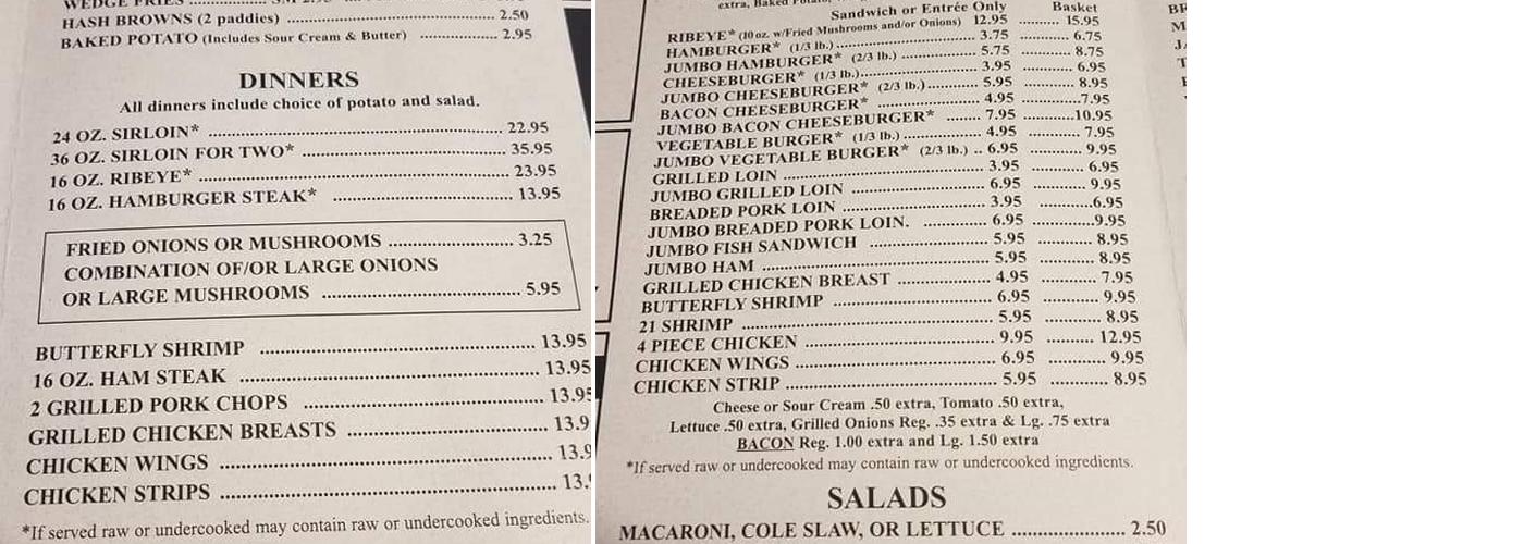 Schakey's Menu