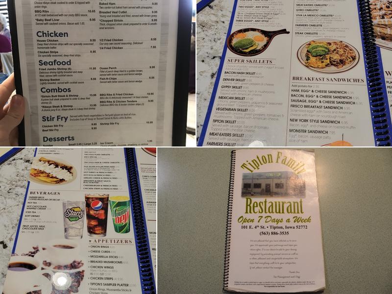 Tipton Family Restaurant Menu