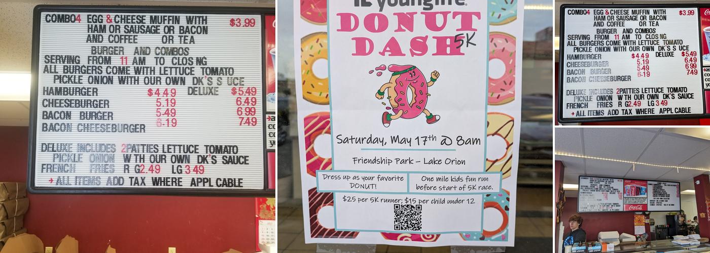 DK Donuts & Burgers Menu