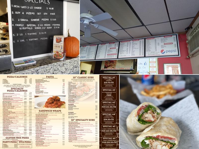 Burncoat Pizza Menu