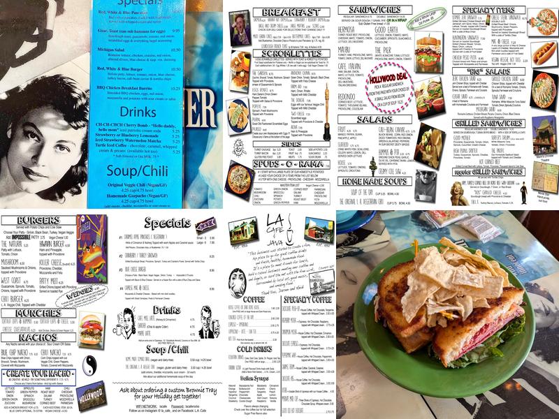 L. A. Cafe Menu