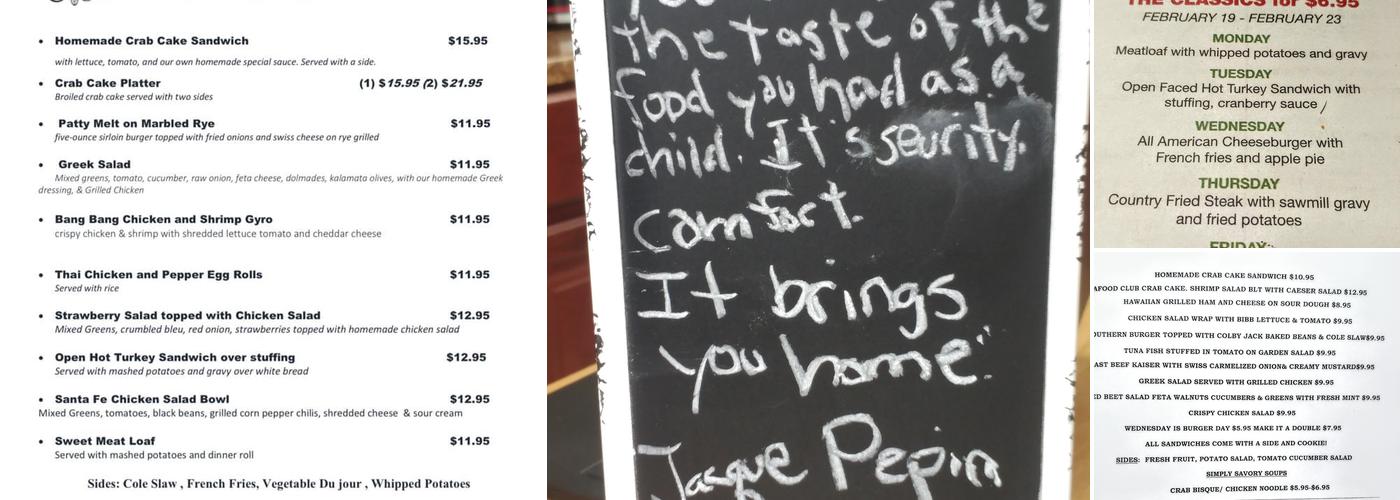 Simply Savory Cafe Menu