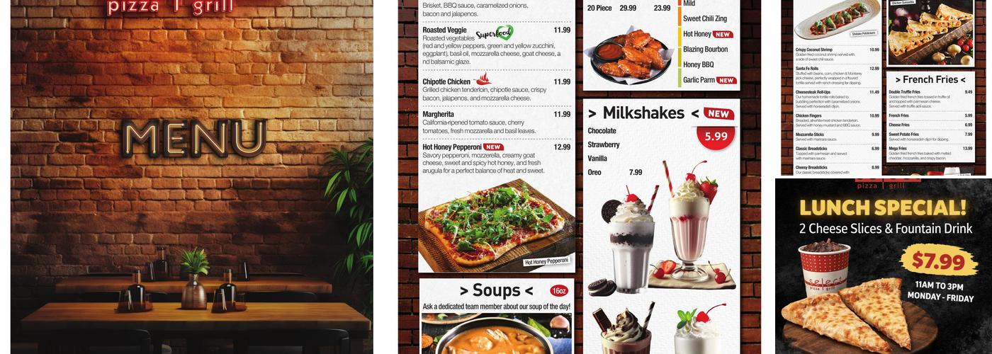 Select Pizza | Grill Menu