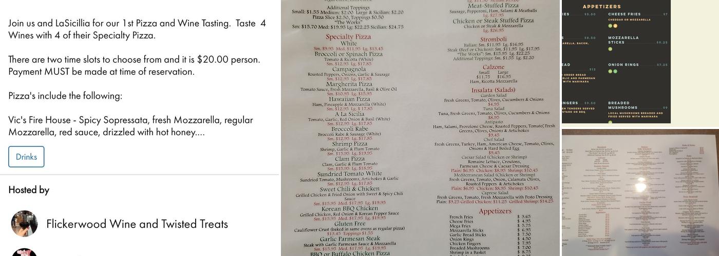 La Sicilia Pizza Pasta Grille Menu