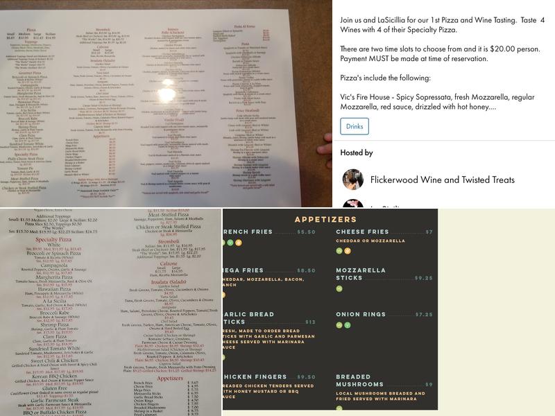 La Sicilia Pizza Pasta Grille Menu