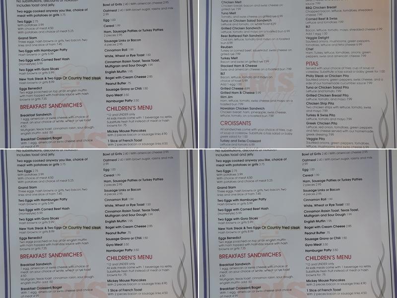 Iris Cafe Restaurant Menu