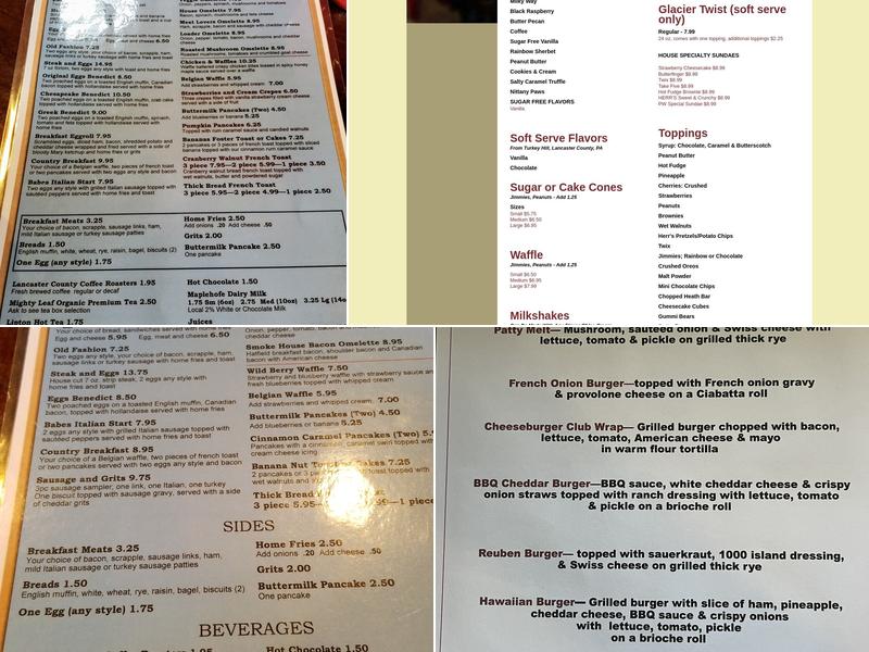 Nottingham Breakfast House Menu