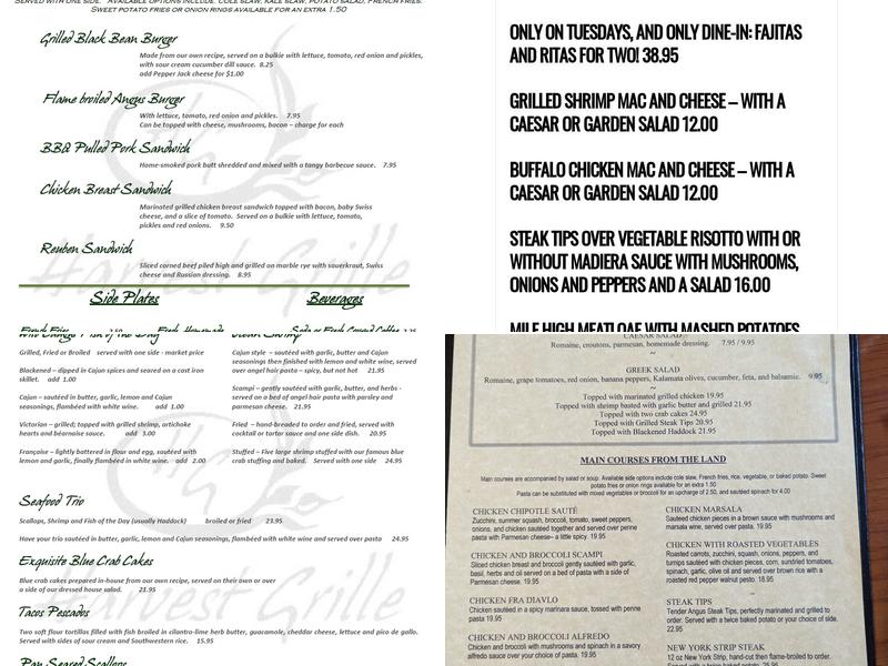 Harvest Grille Menu