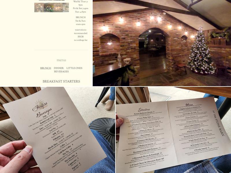 The Stone Barn Menu
