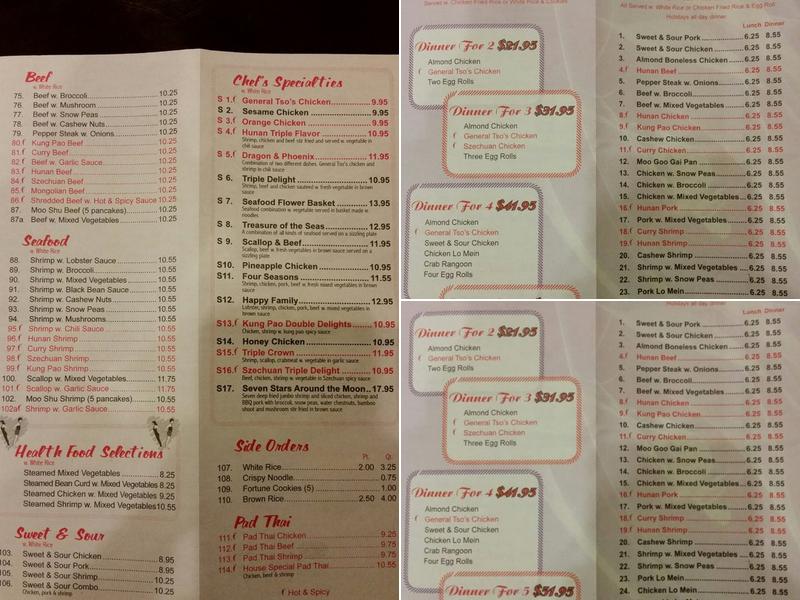 TJ's Express Gourmet Menu