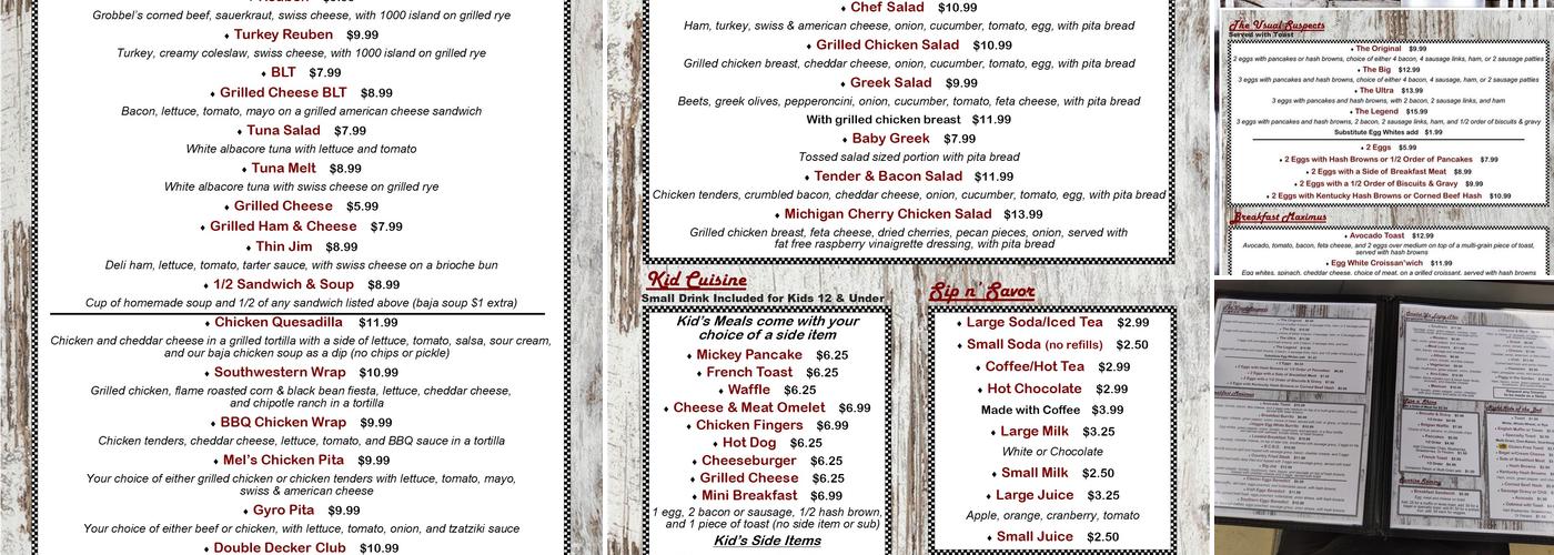 Mel's Grill 2 Menu