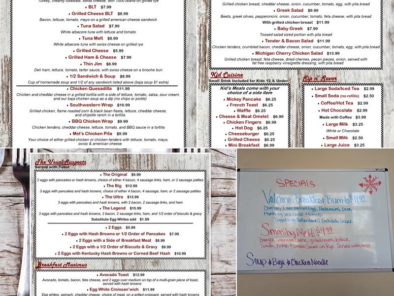 Mel's Grill Menu