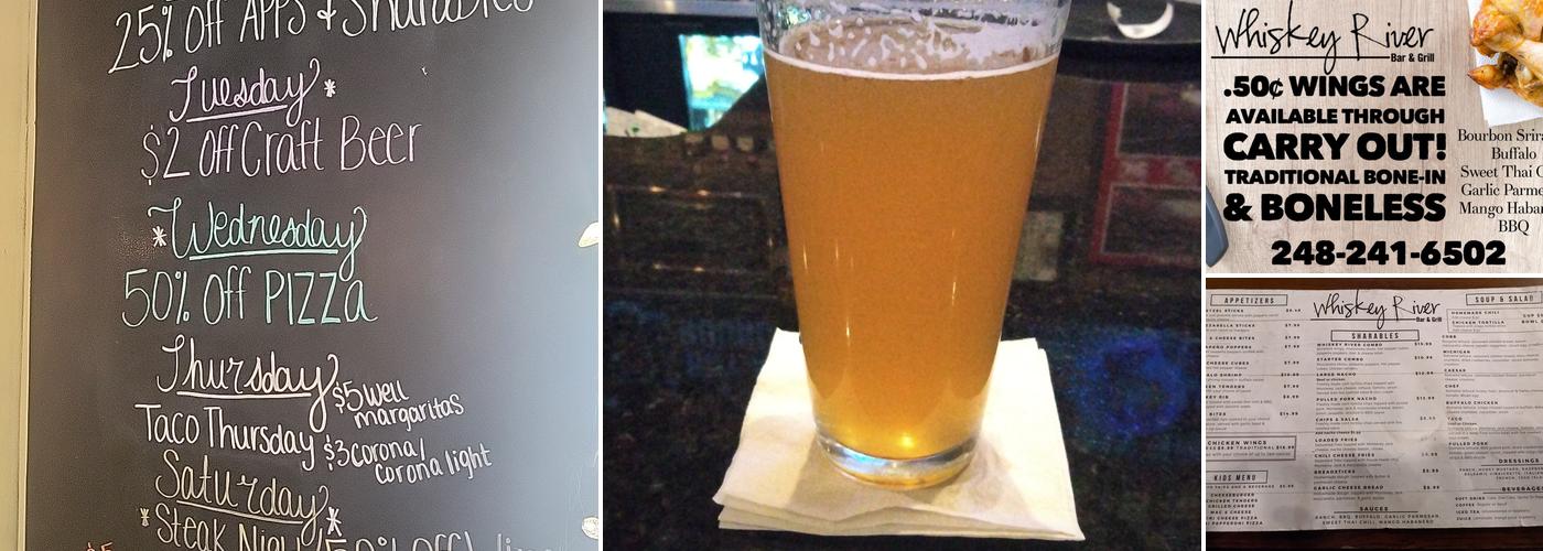Whiskey River Bar & Grill Menu